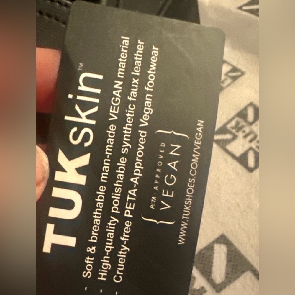 T.U.K. Black Vegan TUKskin Nosebleed Square Toe Loafers - Size 6 ❤️💋 - Picture 8 of 17